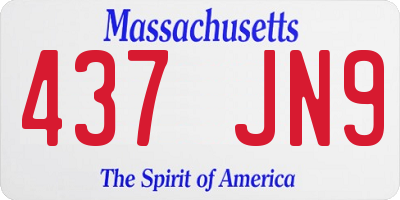 MA license plate 437JN9