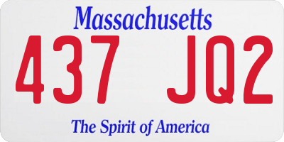 MA license plate 437JQ2