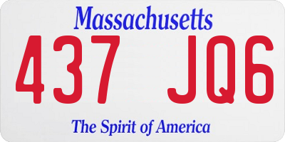 MA license plate 437JQ6