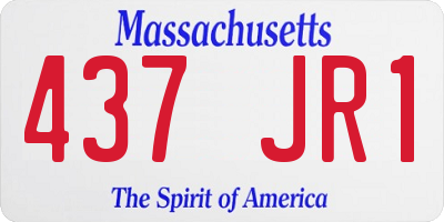 MA license plate 437JR1