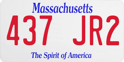 MA license plate 437JR2