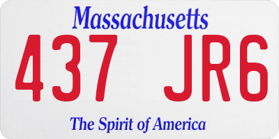 MA license plate 437JR6