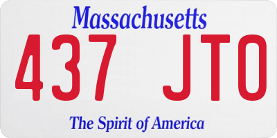 MA license plate 437JT0