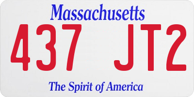 MA license plate 437JT2