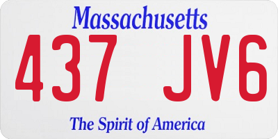 MA license plate 437JV6