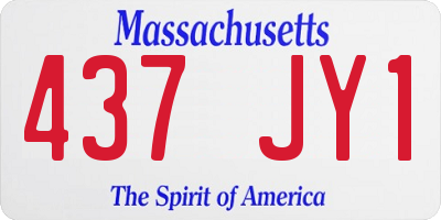 MA license plate 437JY1