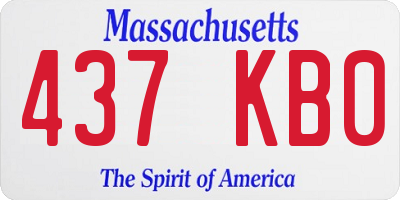 MA license plate 437KB0