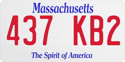 MA license plate 437KB2