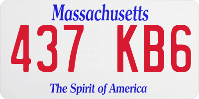 MA license plate 437KB6
