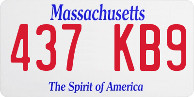 MA license plate 437KB9