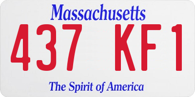 MA license plate 437KF1