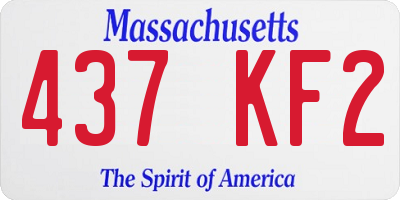 MA license plate 437KF2