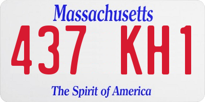 MA license plate 437KH1