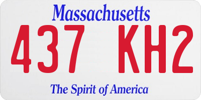 MA license plate 437KH2