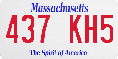 MA license plate 437KH5