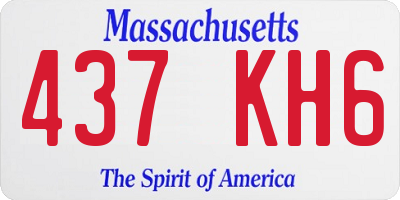 MA license plate 437KH6