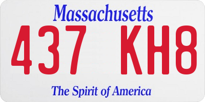 MA license plate 437KH8