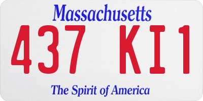MA license plate 437KI1