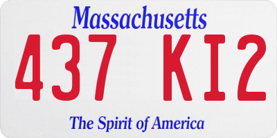 MA license plate 437KI2
