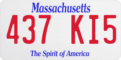 MA license plate 437KI5