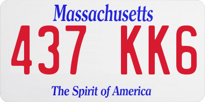 MA license plate 437KK6