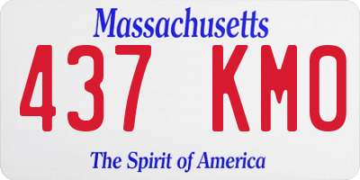 MA license plate 437KM0
