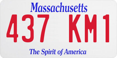MA license plate 437KM1