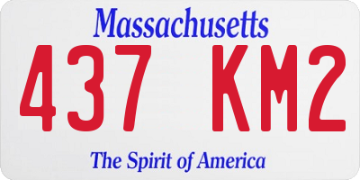 MA license plate 437KM2
