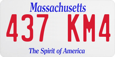 MA license plate 437KM4