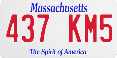 MA license plate 437KM5