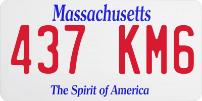 MA license plate 437KM6