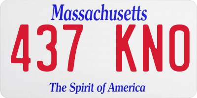 MA license plate 437KN0