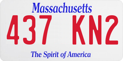 MA license plate 437KN2