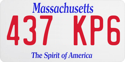 MA license plate 437KP6