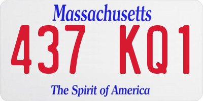 MA license plate 437KQ1