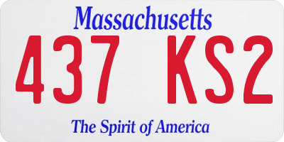 MA license plate 437KS2