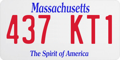 MA license plate 437KT1