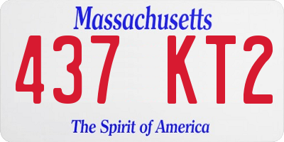 MA license plate 437KT2