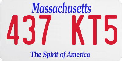 MA license plate 437KT5