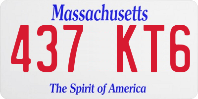 MA license plate 437KT6