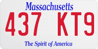MA license plate 437KT9