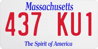 MA license plate 437KU1
