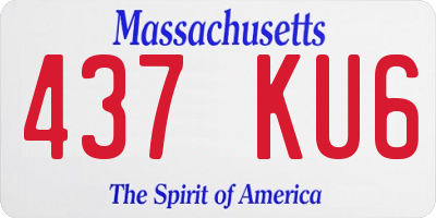 MA license plate 437KU6