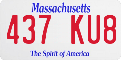 MA license plate 437KU8