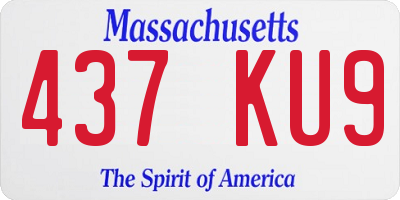 MA license plate 437KU9