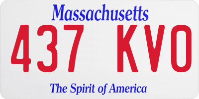 MA license plate 437KV0