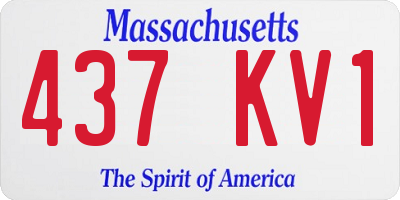 MA license plate 437KV1