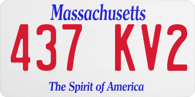 MA license plate 437KV2