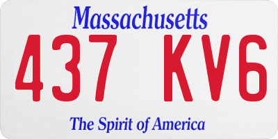 MA license plate 437KV6
