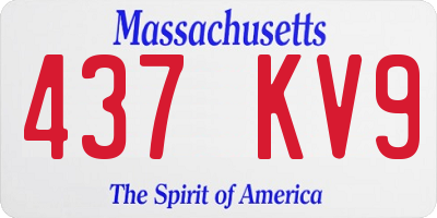 MA license plate 437KV9